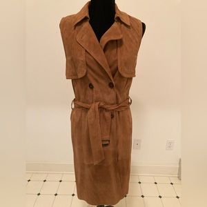 Chelsea28+ Olivia Palermo Tan Suede trench dress